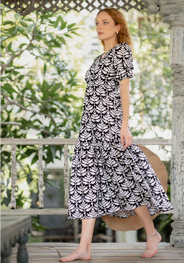 NOVE BLAK PRINTED DRESS